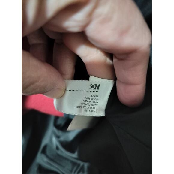 3242) Old Navy Red Double Breast Wool Blend Long Sleeve Jacket Coat Medium - Picture 7 of 8